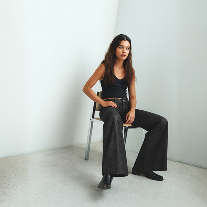 Flared Glitter Jeans